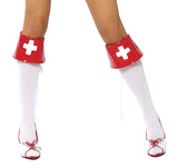 Red and White Boot Cuffs  - Costume Accessory-Roma Costume
