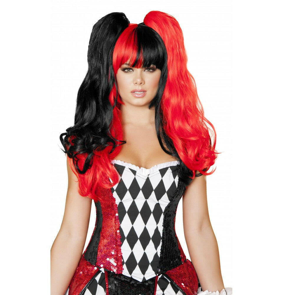 Roma Black Red Wig  - Costume Accessory.