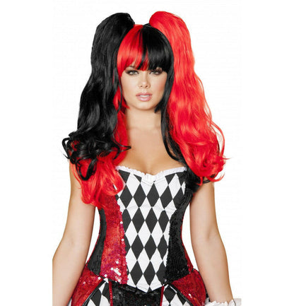 Roma Black Red Wig  - Costume Accessory.