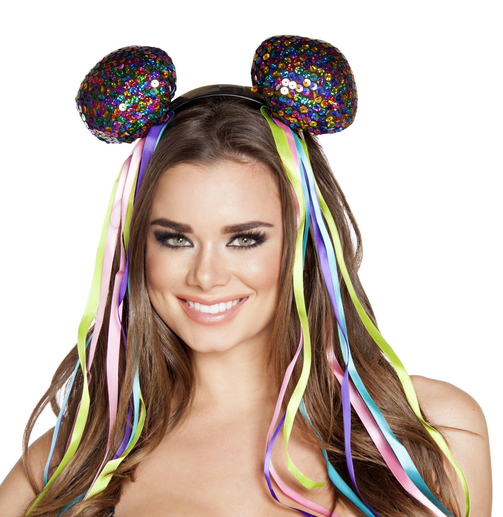 Roma Multi Sequin Head Piece  - Costume Accessory.