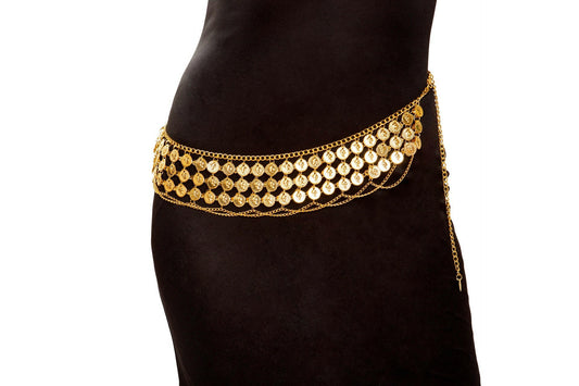 Roma Belly Dancer Coin Wrap  - Costume Accessory.