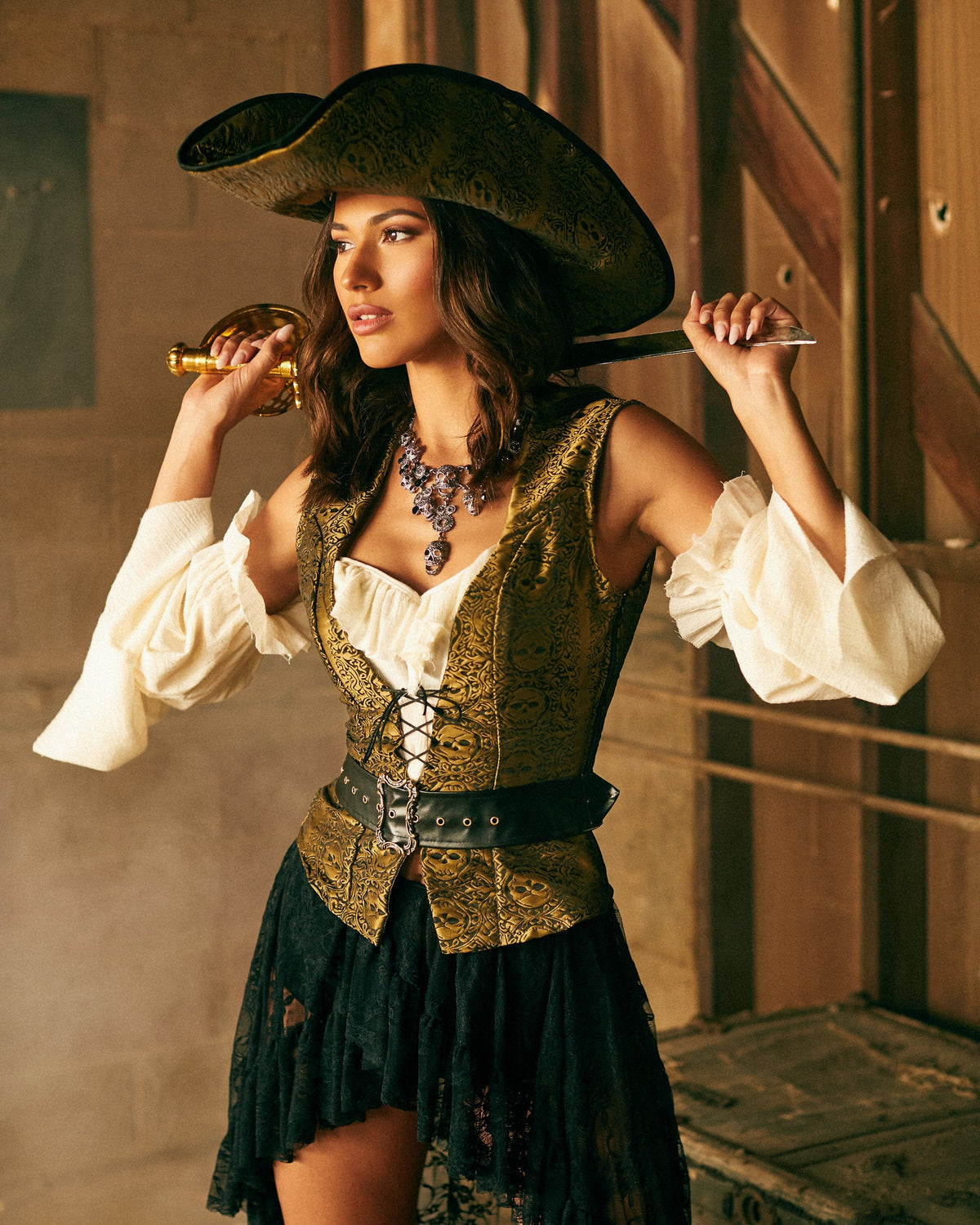 6pc Pirate Queen Costume-Roma Costume