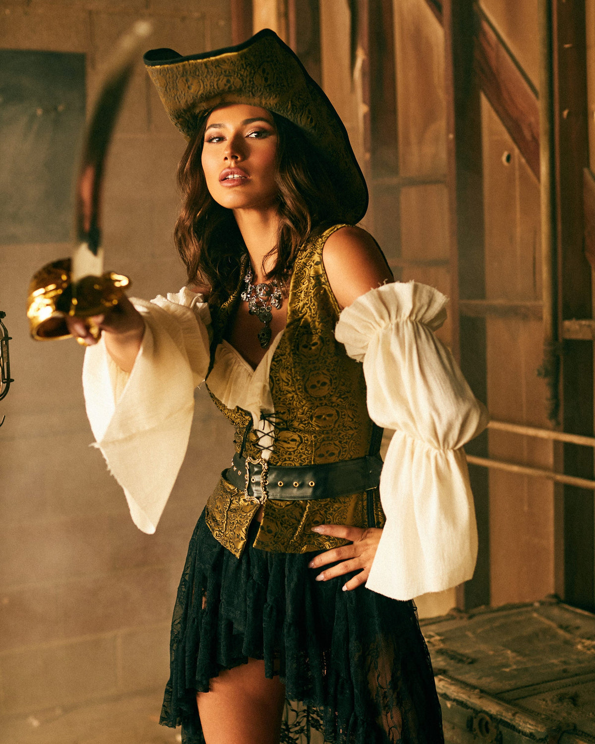 6pc Pirate Queen Costume-Roma Costume