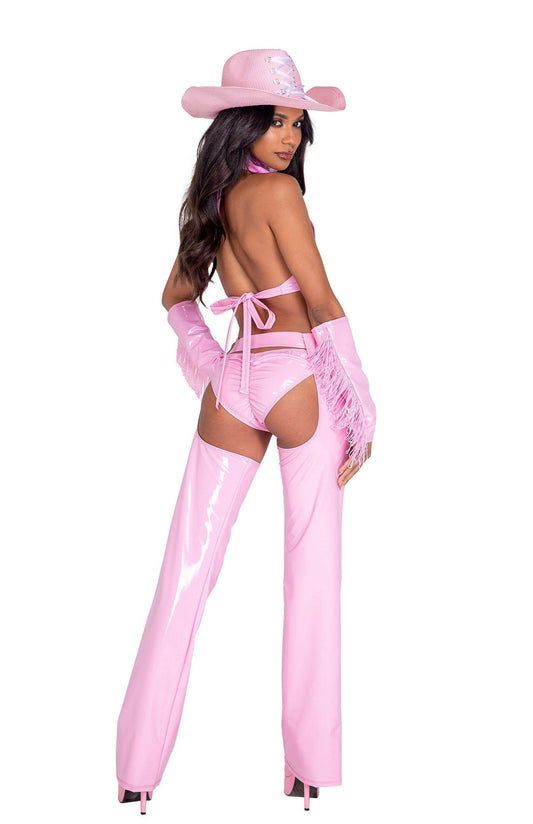 Roma 6pc Sheriff Shine Pink Adult Cowgirl Costume.