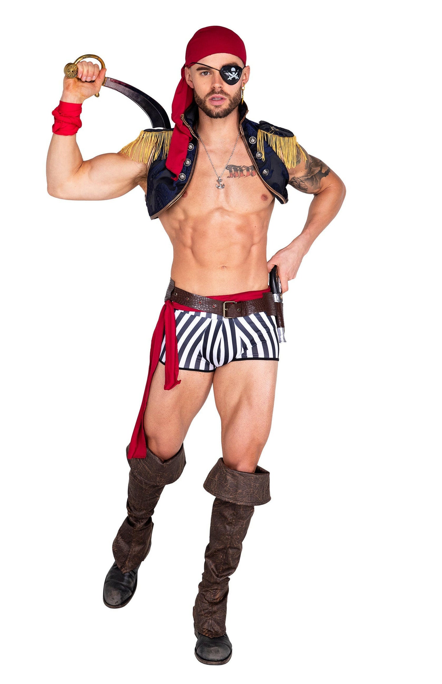 Roma 6pc Captain Hunk Costume.