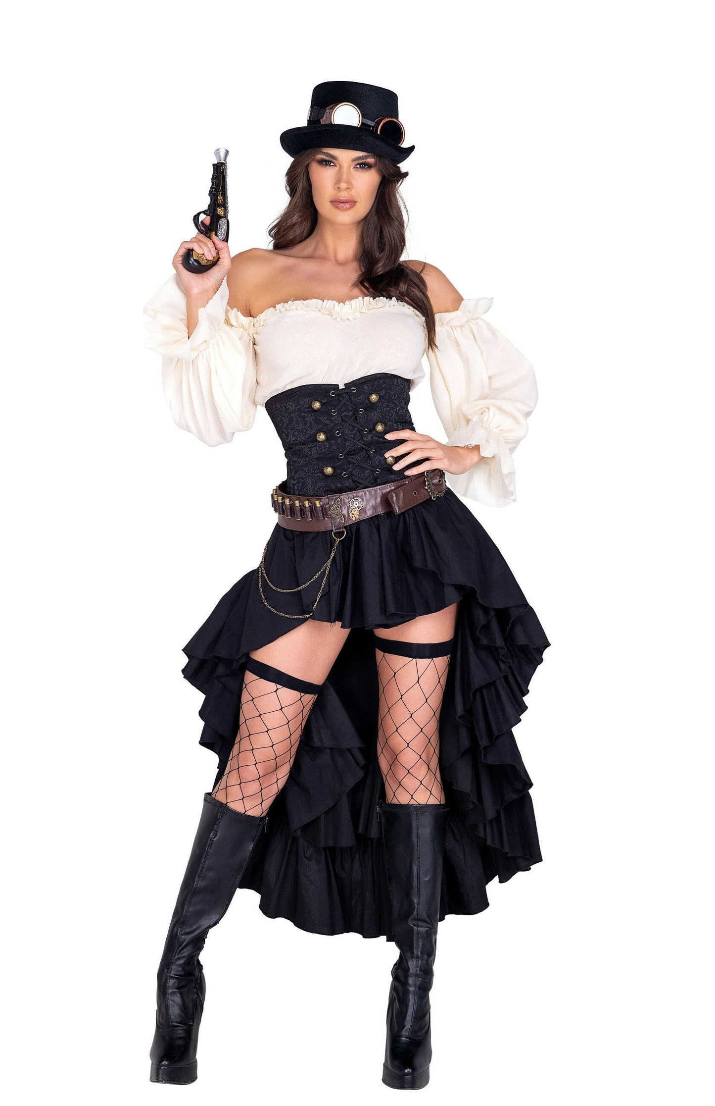 Roma 6pc Steampunk Seductress Costume.