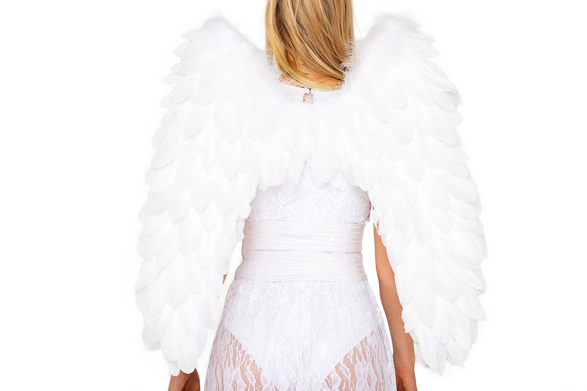 Delux Feathered Wings  - Costume Accessory-Roma Costume