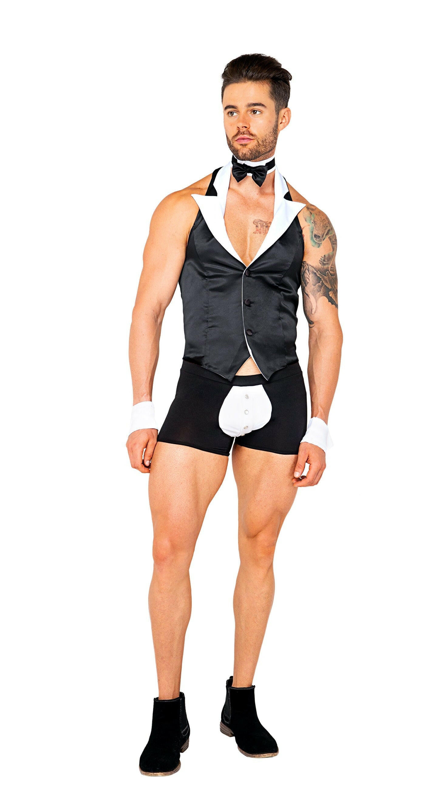 Roma 4pc Butler Beefcake Costume.