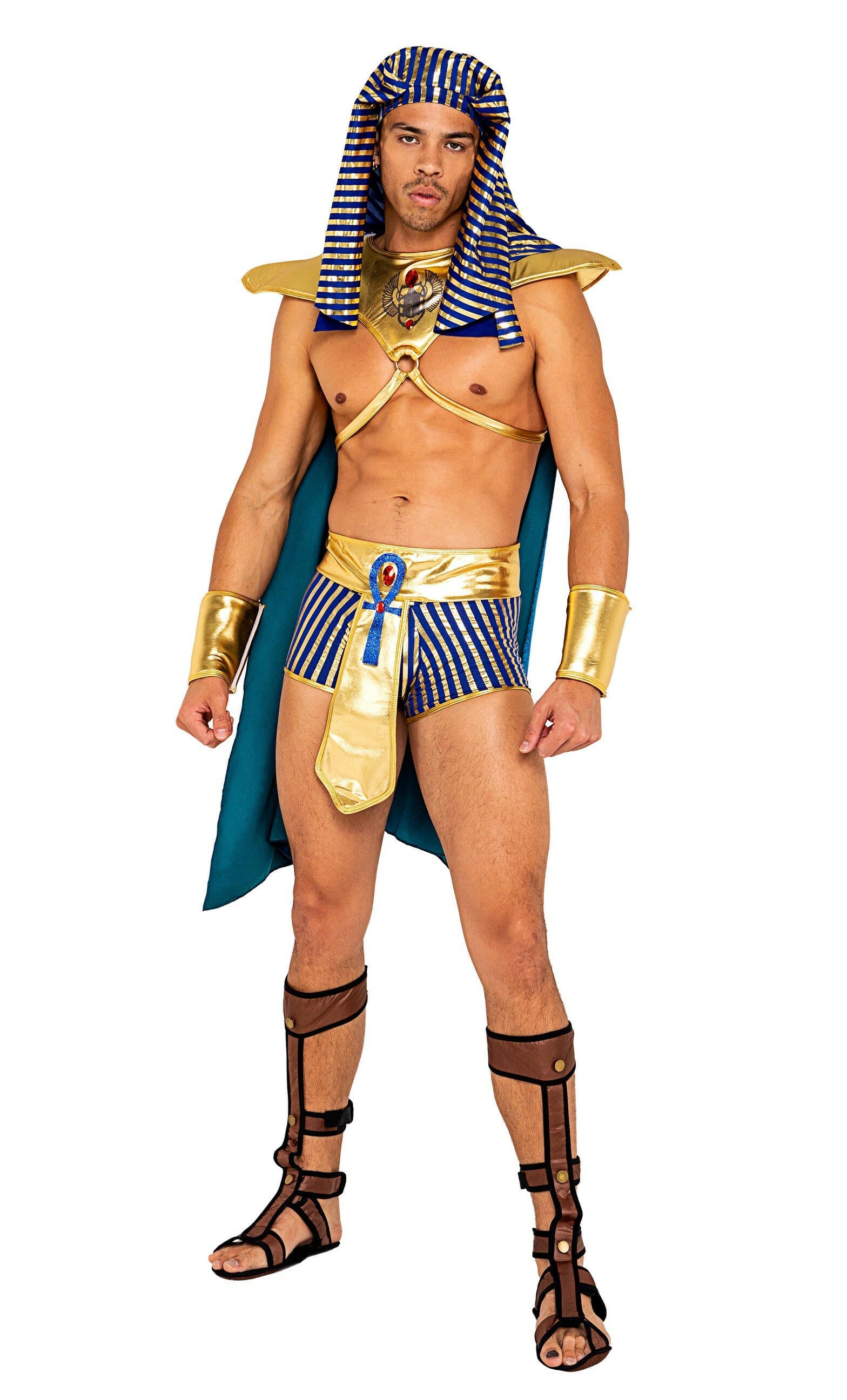 Roma 5pc Mens King Pharaoh of Egypt Costume.