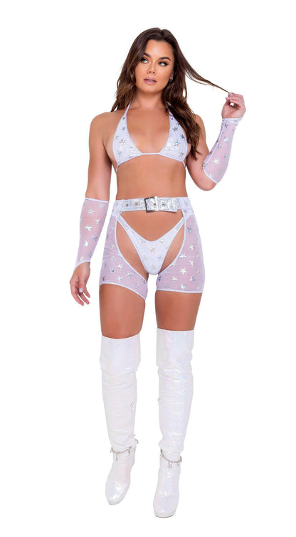 Roma Rave & Festival Wear - Stars Bikini Tie-Top.
