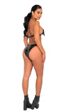 Rave & Festival Wear - Studded Vinyl Bottom-Roma Costume