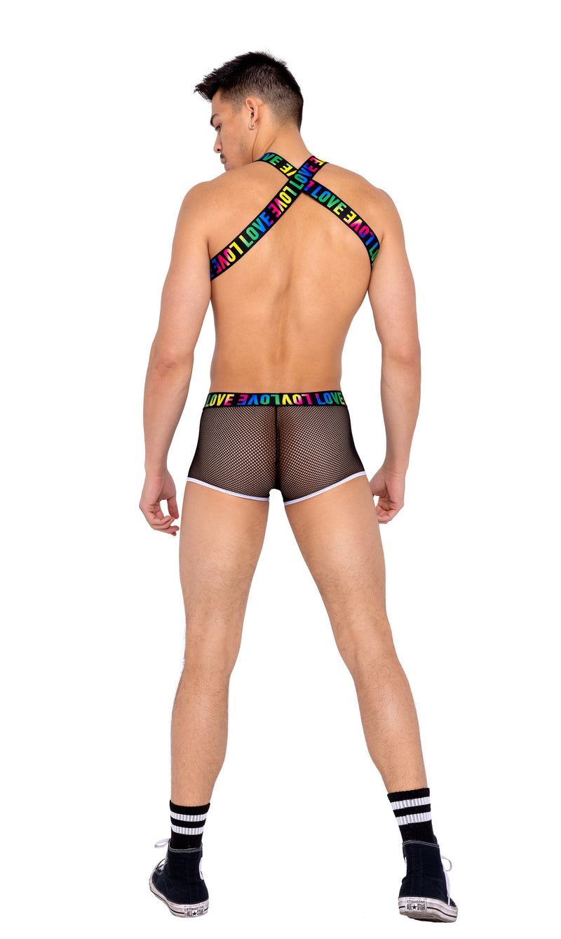Mens Pride Harness with Suspenders - Rave & Festival Wear-Roma Costume
