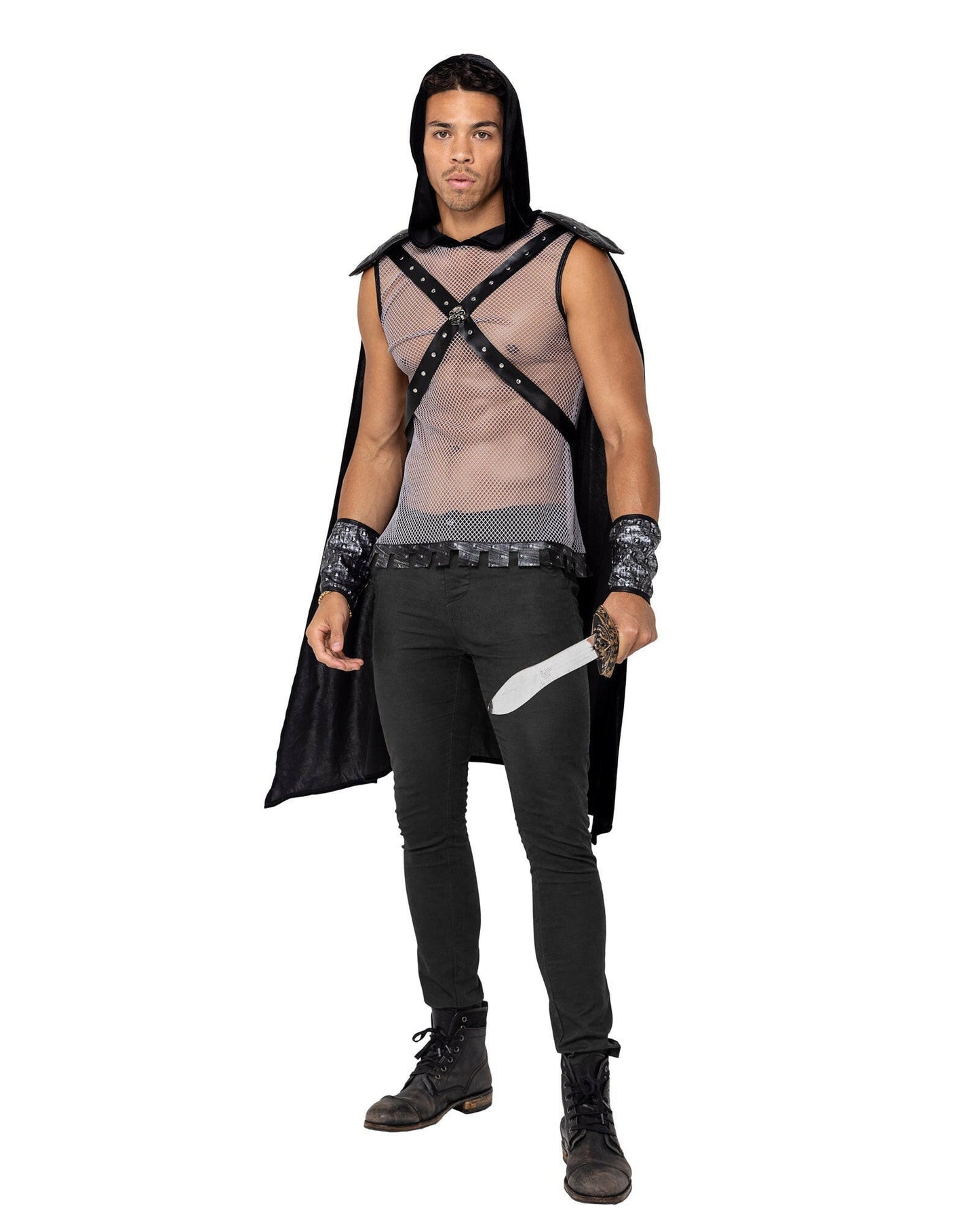 Roma 3PC Mens Dark Realm Warrior Costume.