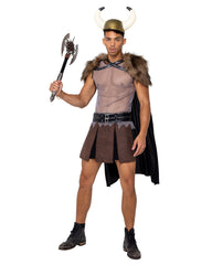 4PC Mens Valiant Viking Warrior Costume-Roma Costume