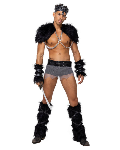 Roma 4PC Mens Viking Hunk Costume.