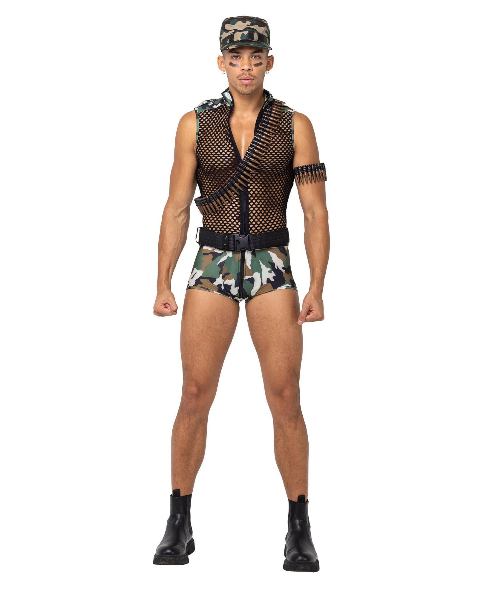 Roma Mens 3PC Sergeant Stud Army Costume.