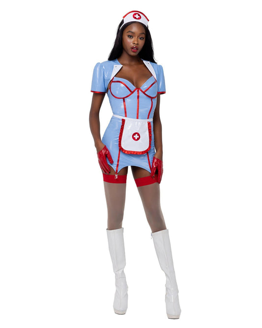 Roma 4PC Retro Nurse Party Cosplay Costume.
