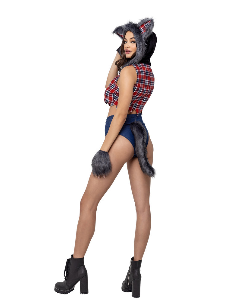 3PC Sultry Shewolf Costume-Roma Costume