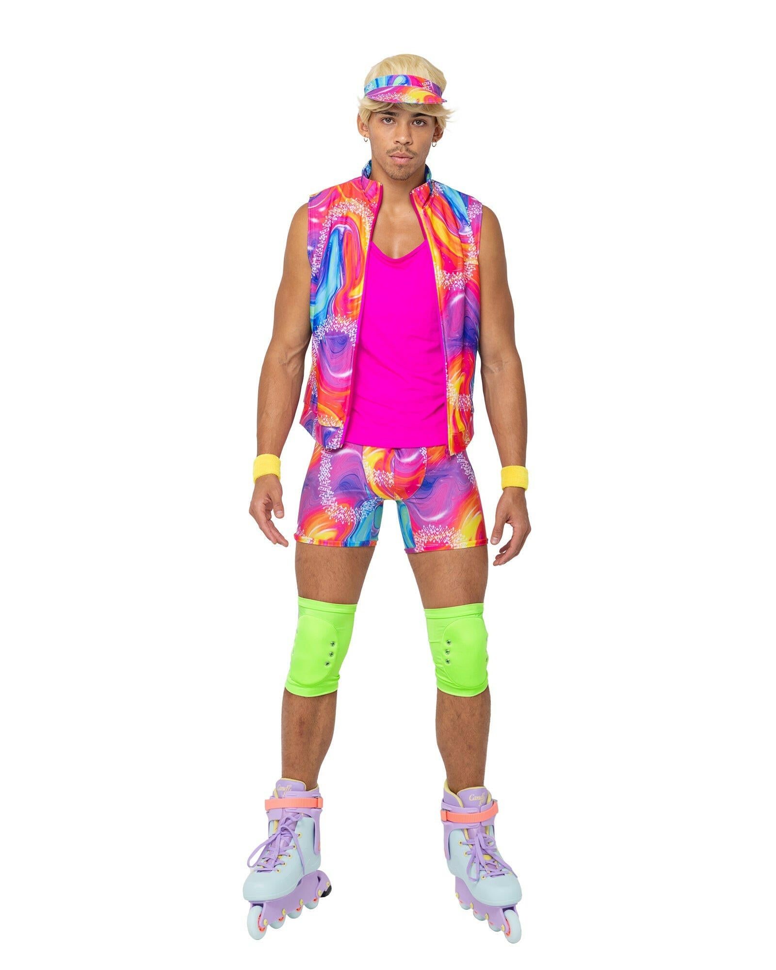 Roma 6PC Mens Retro Rollerblade Stud Costume.