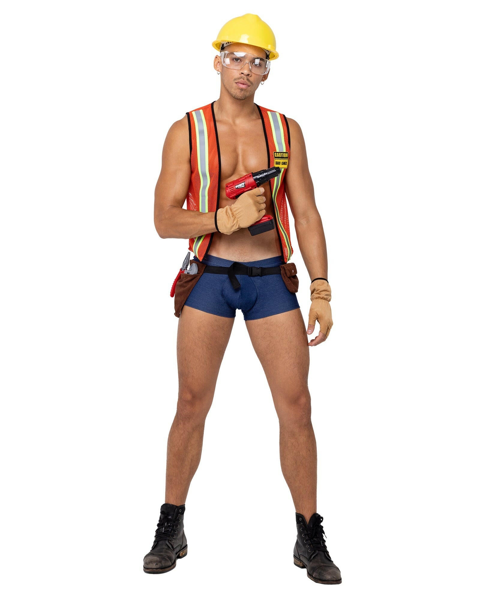 Roma 5PC Mens Construction Hard-Worker Costume.