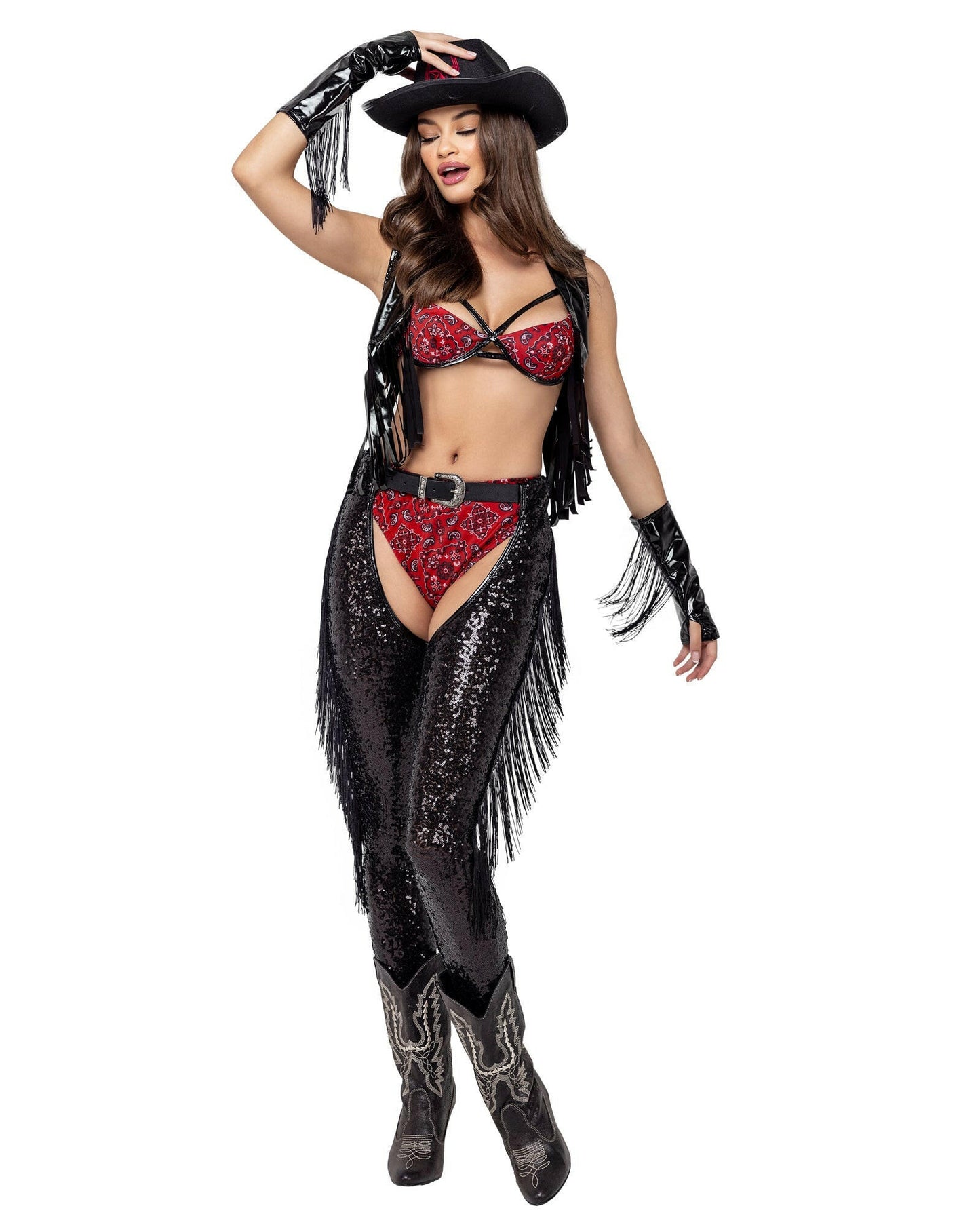 Roma 6PC Saddle-up Cowgirl Costume.
