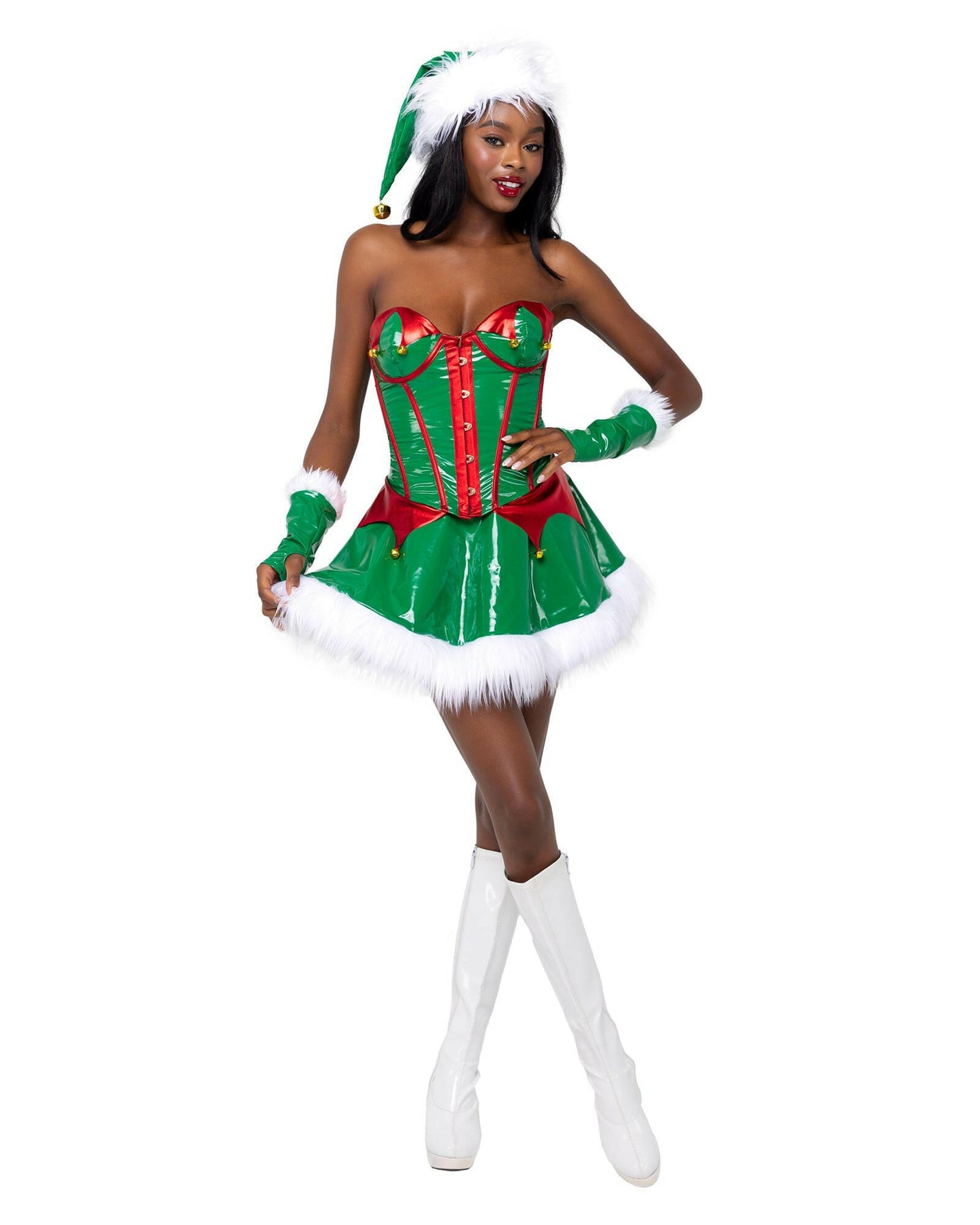 Roma 2PC Santas Elf Costume.