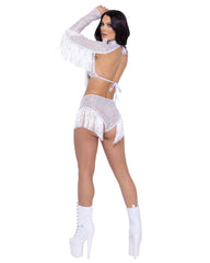 Sequin Fishnet Shrug - Rave & Festival Wear-Roma Costume