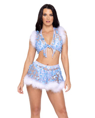 Sheer Butterfly Tie-Top - Rave & Festival Wear-Roma Costume