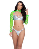 Hologram Bra with Underwire - Rave & Festival Wear-Roma Costume