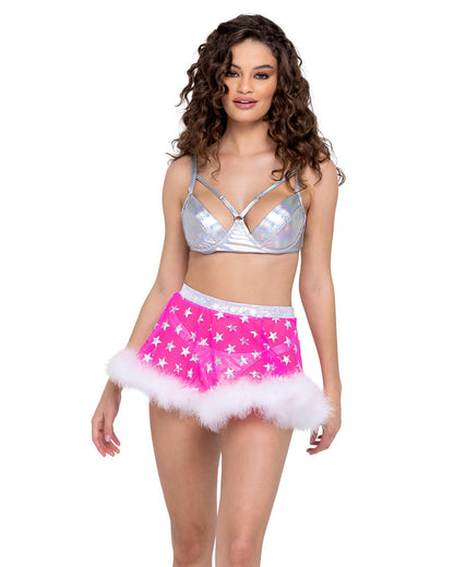 Roma Hologram Bra with Underwire - Rave & Festival Wear.