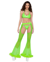 Vinyl Cropped Tie-Top - Rave & Festival Wear-Roma Costume