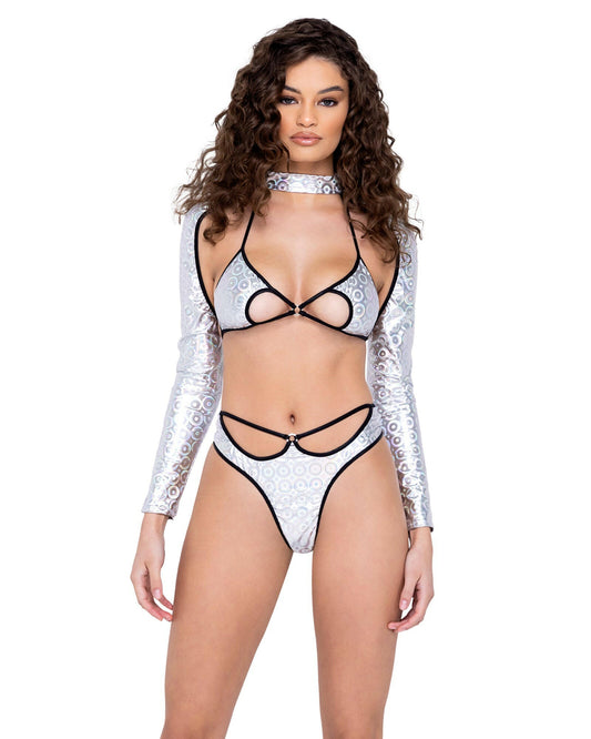 Roma Ring Hologram Thong Back Bottom - Rave & Festival Wear.