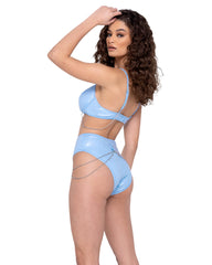 High-Waisted Zip Up Shorts - Rave & Festival Wear-Roma Costume