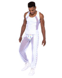 Mens Pride Vinyl Mesh & Mesh Joggers - Rave & Festival Wear-Roma Costume
