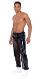 Mens Pride Vinyl Mesh & Mesh Joggers - Rave & Festival Wear-Roma Costume