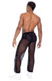 Mens Pride Vinyl Mesh & Mesh Joggers - Rave & Festival Wear-Roma Costume