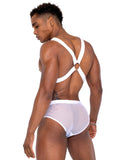 Mens Pride Fishnet & Vinyl Briefs - Rave & Festival Wear-Roma Costume