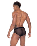Mens Pride Fishnet & Vinyl Briefs - Rave & Festival Wear-Roma Costume