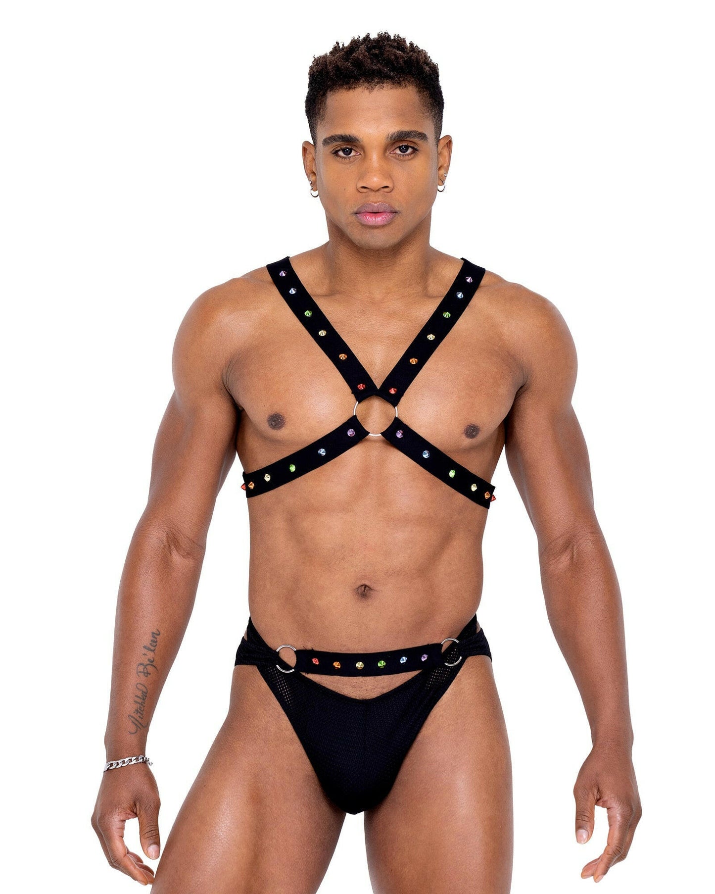 Roma Mens Pride Criss-Cross Swim Briefs - Rave & Festival Wear.