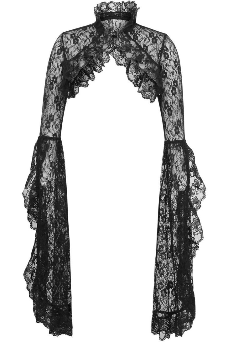 Black Lace Shrug Bolero Jacket.