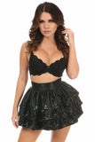 Black Sequin 3 Layer Skirt-Daisy Corsets