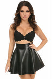 Black Faux Leather Skirt-Daisy Corsets