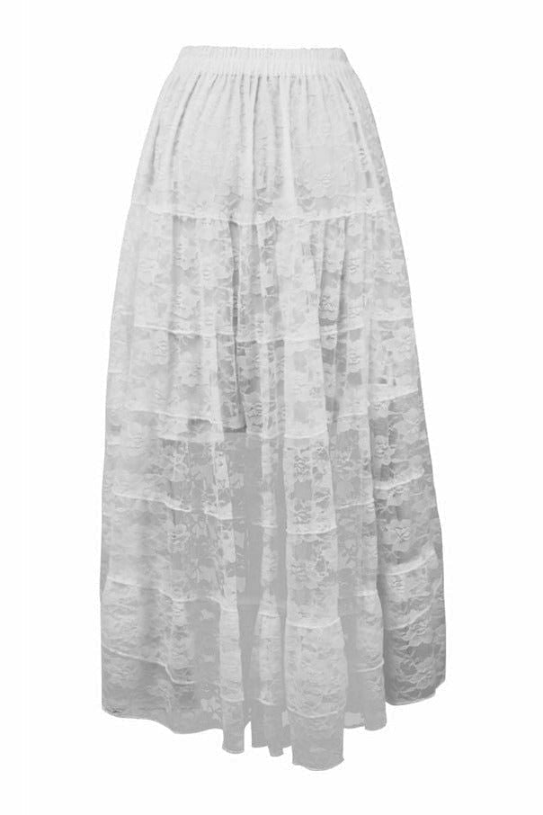 White Lace Skirt-Daisy Corsets