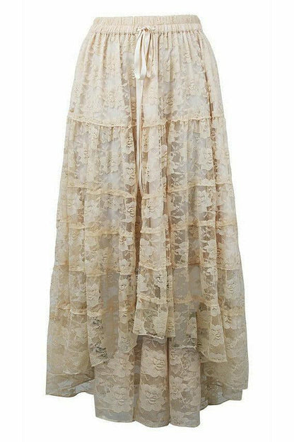 Ivory Lace Skirt.