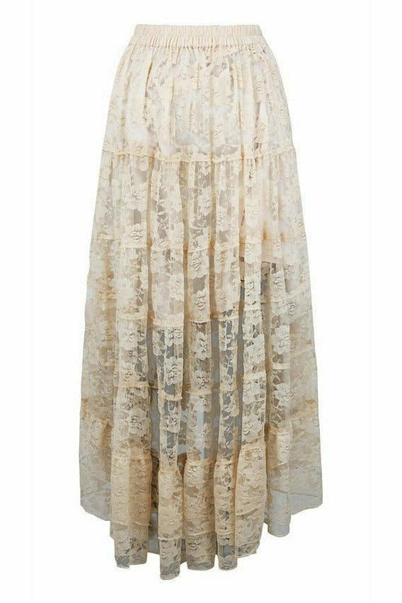 Ivory Lace Skirt-Daisy Corsets