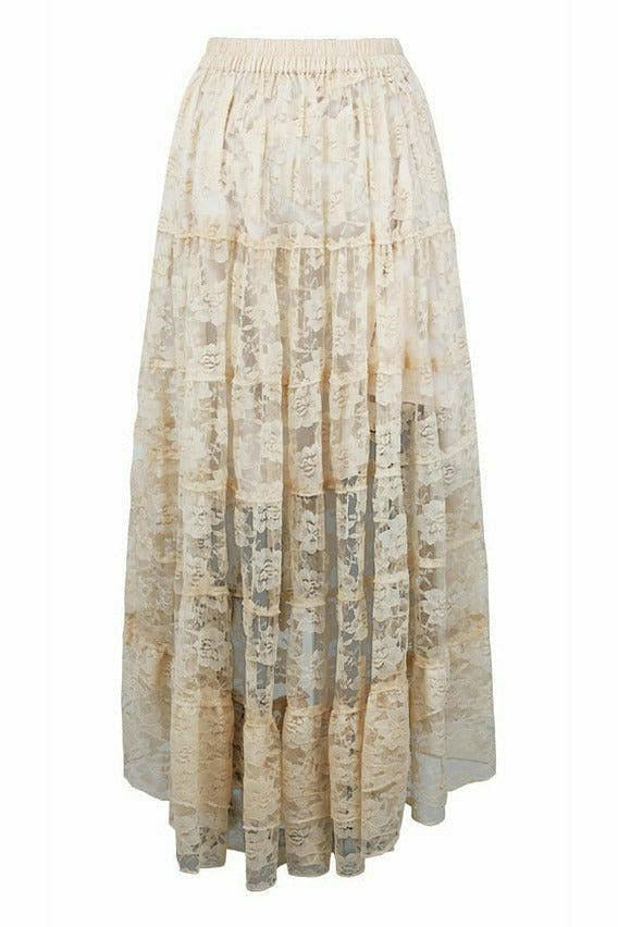Ivory Lace Skirt.