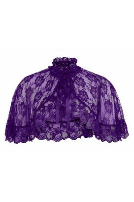 Purple Lace Cape-Daisy Corsets