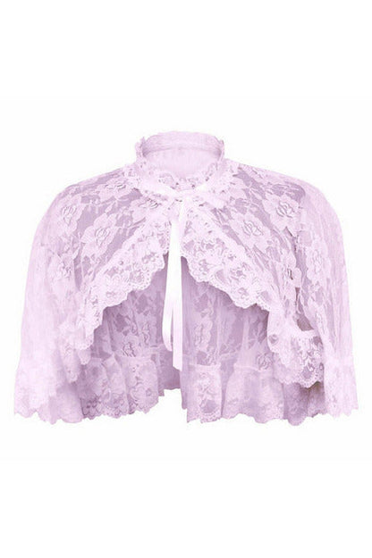 Lt Pink Lace Cape.