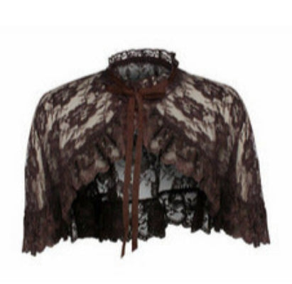 Brown Lace Cape.