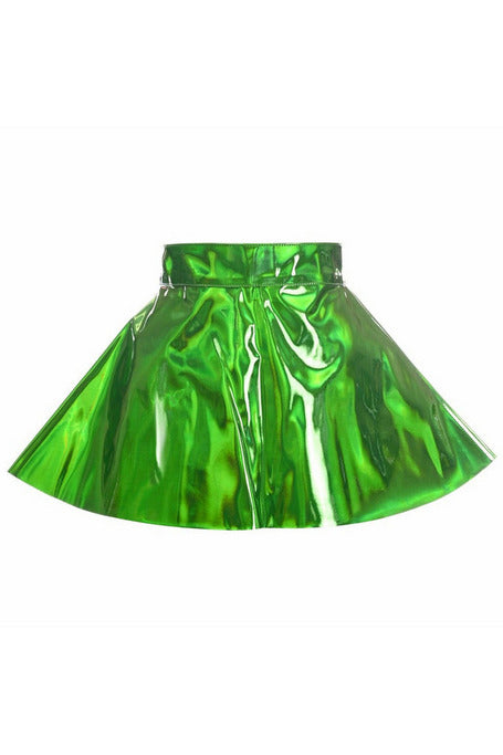 Green Holo Skater Skirt.